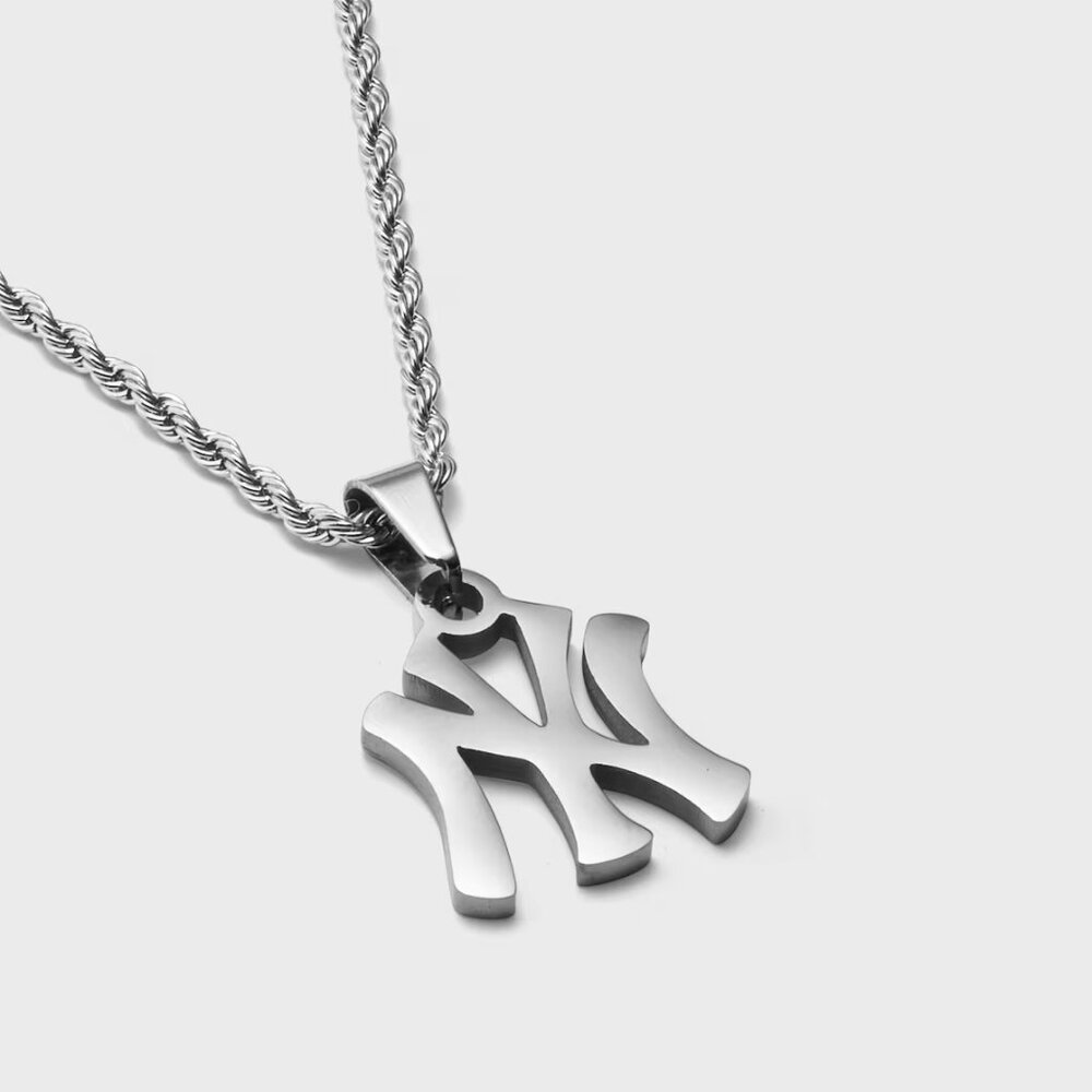 New York Yankees Necklace - NY Necklace - 3mm Rope - 20" Chain - Y2K - Baseball
